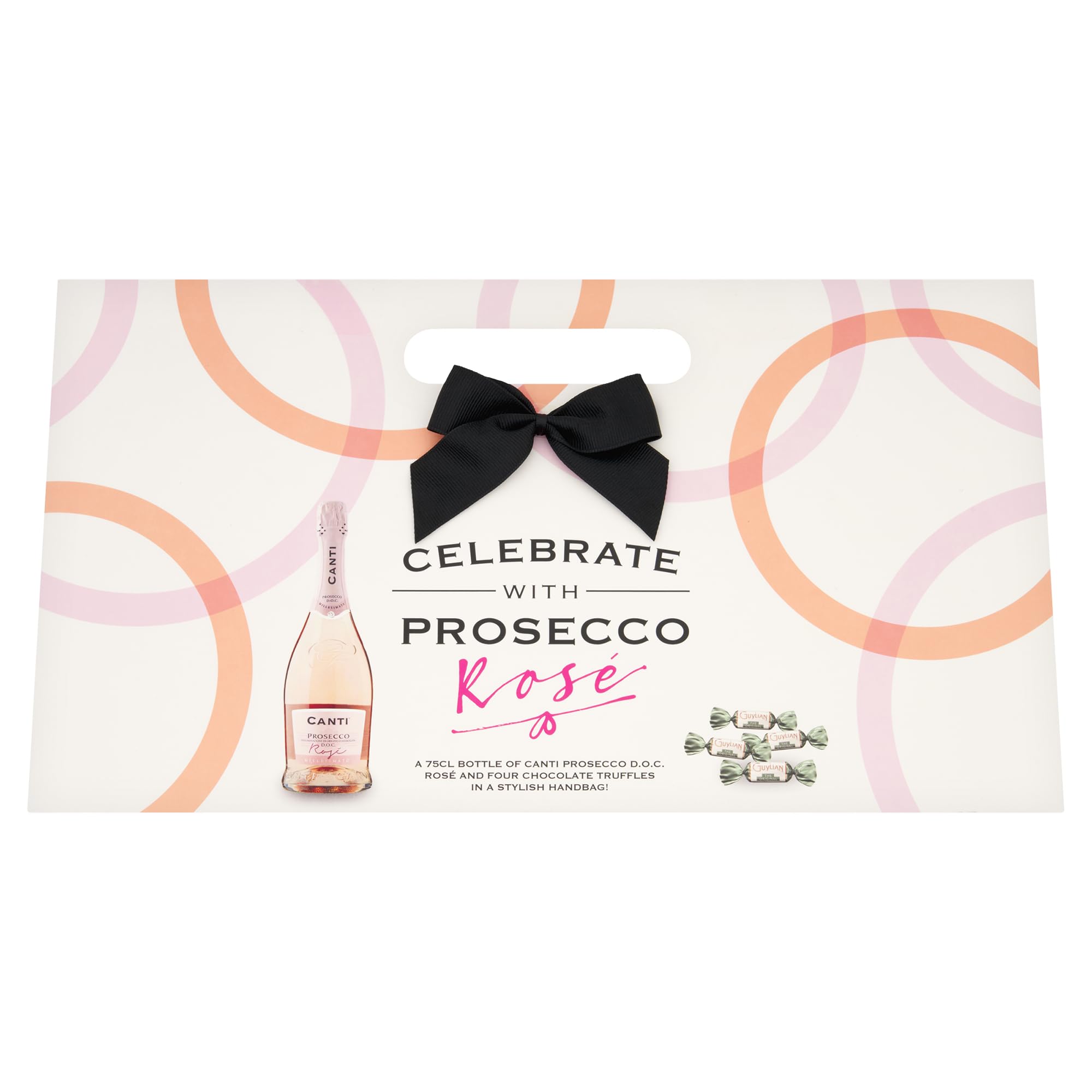 Canti Prosecco Rose 75cl & 4x Guylian Praline Temptations Belgian Chocolates