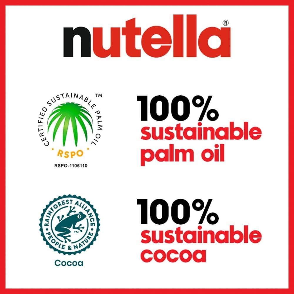 Nutella Hazelnut Chocolate Spread 350g Jar - Cocoa & Hazelnut Spread for Pancakes