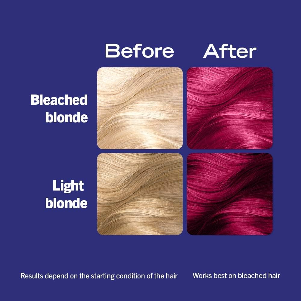 Schwarzkopf LIVE Ultra Brights or Pastels Semi-Permanent Hair Dye - Raspberry Rebel (50ml) 5