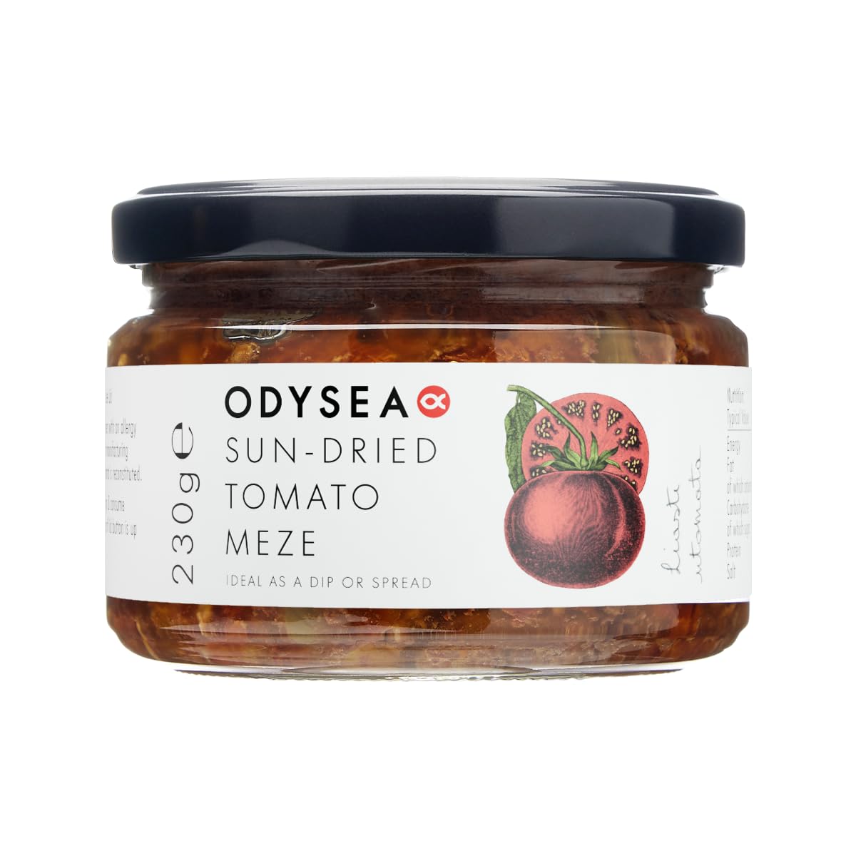 Odysea Sun-Dried Tomato Meze - Authentic Mediterranean Appetiser | 230g Jar 1