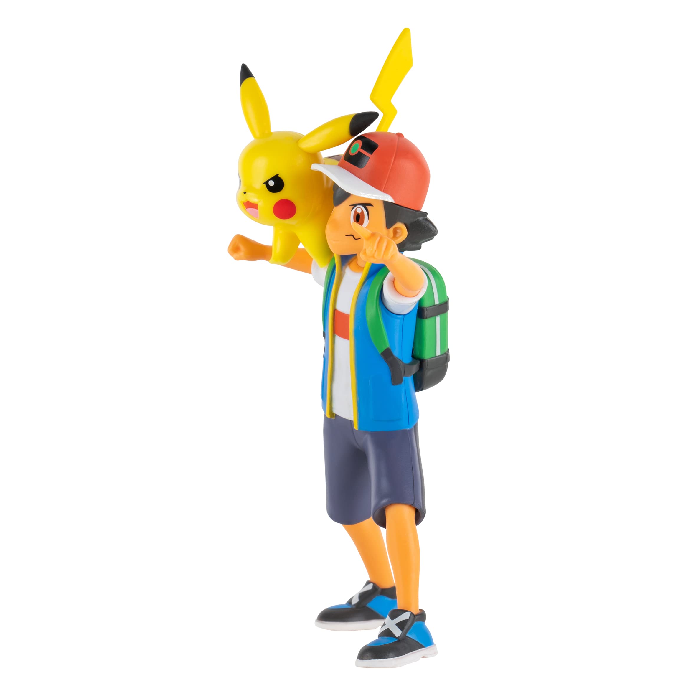 Pokémon Ash & Pikachu Battle Feature Action Figure Set | 4.5-Inch Ash, 2-Inch Pikachu | Ages 6+ 3