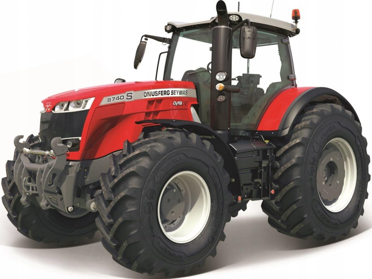 Bburago MASSEY FERGUSSON 8740S Tractor Replica Model - 1:50 Scale, Red