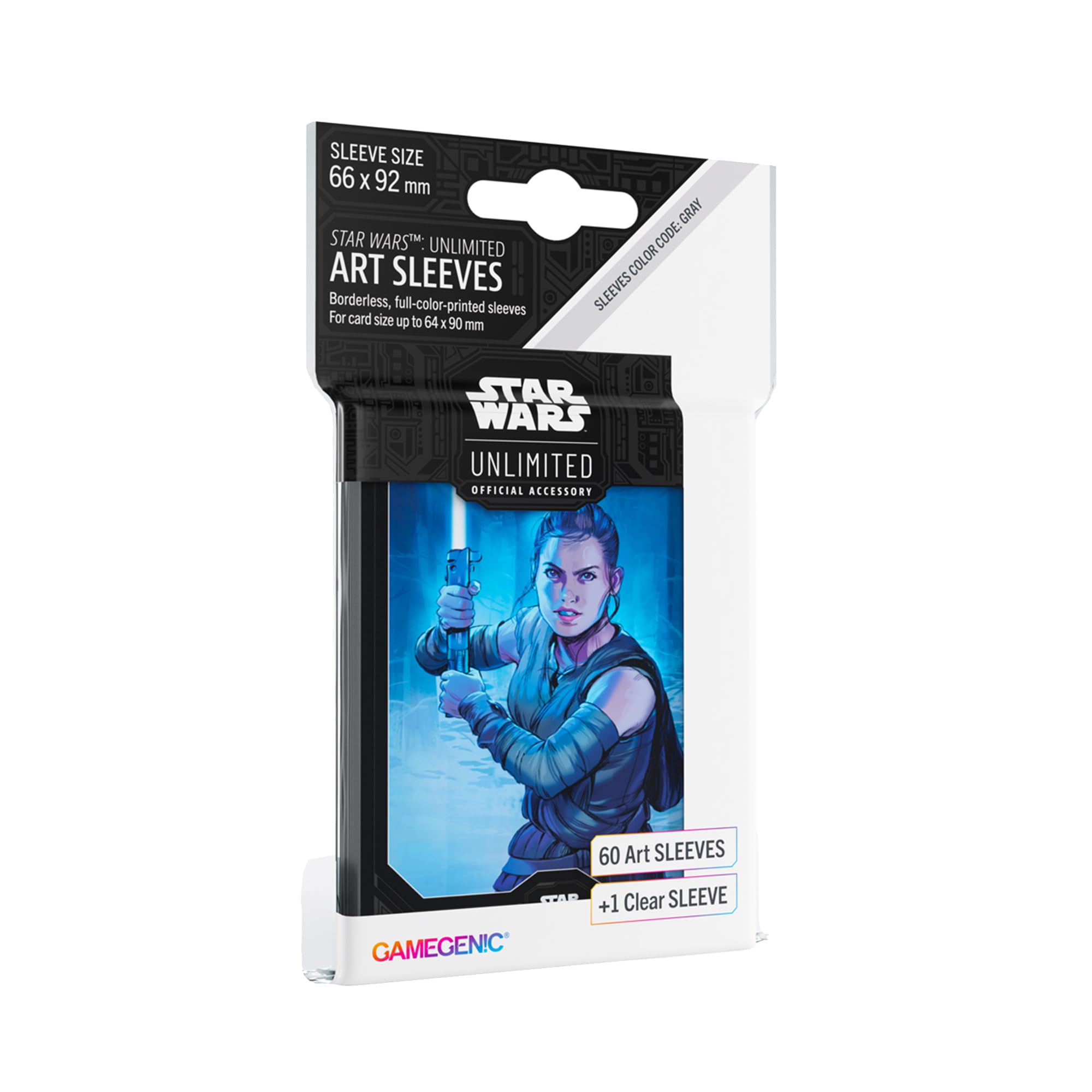 Gamegenic Star Wars Unlimited Rey Art Sleeves - Pack of 60 + 1 Clear Sleeve for TCG LCG Games 1