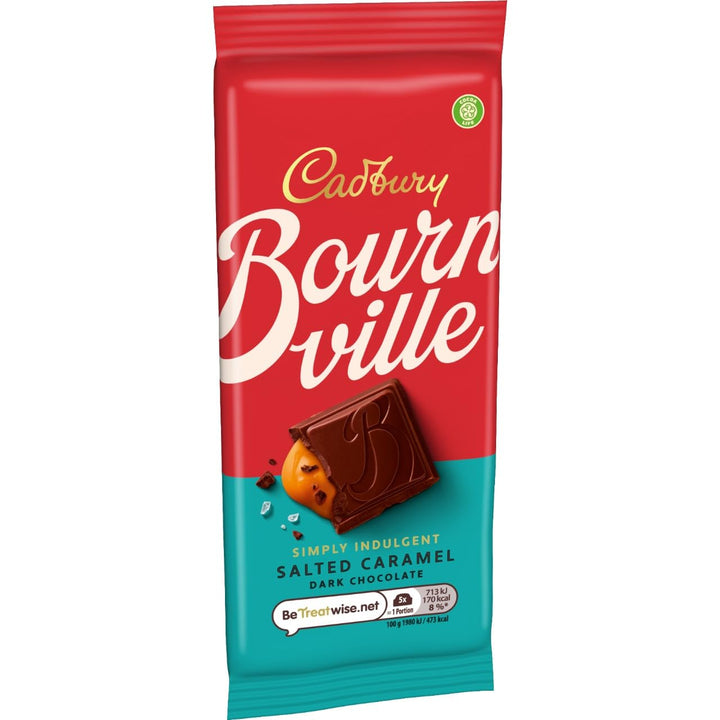 Cadbury Bournville Simply Indulgent Salted Caramel Dark Chocolate Bar, 100g