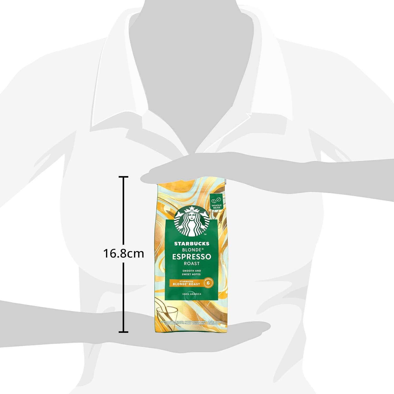 STARBUCKS Blonde Espresso Roast - Whole Bean Coffee 200g (Pack of 6) 2