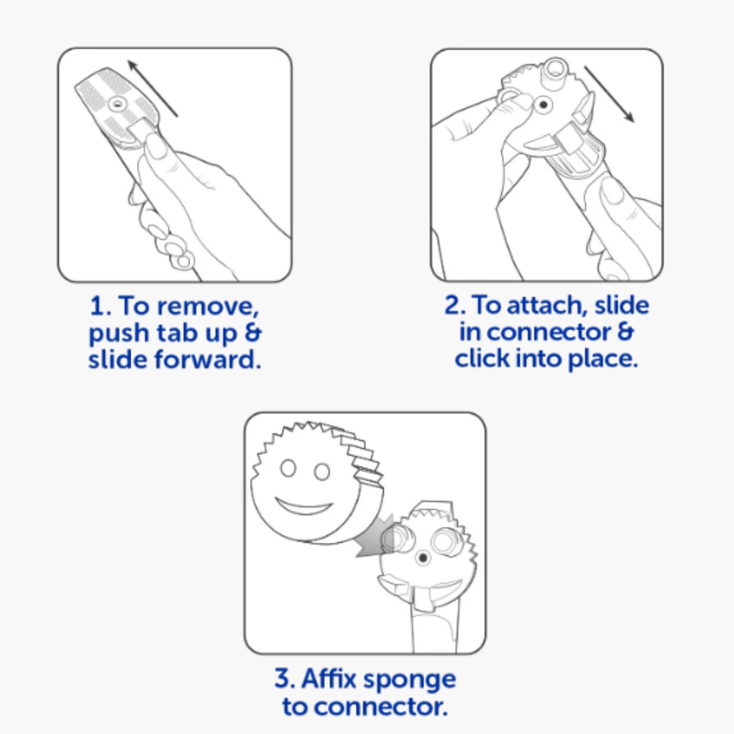 Scrub Daddy Dish Daddy Wand &amp; Connector Head – Spülbürste mit Seifenspender und austauschbaren Köpfen 4