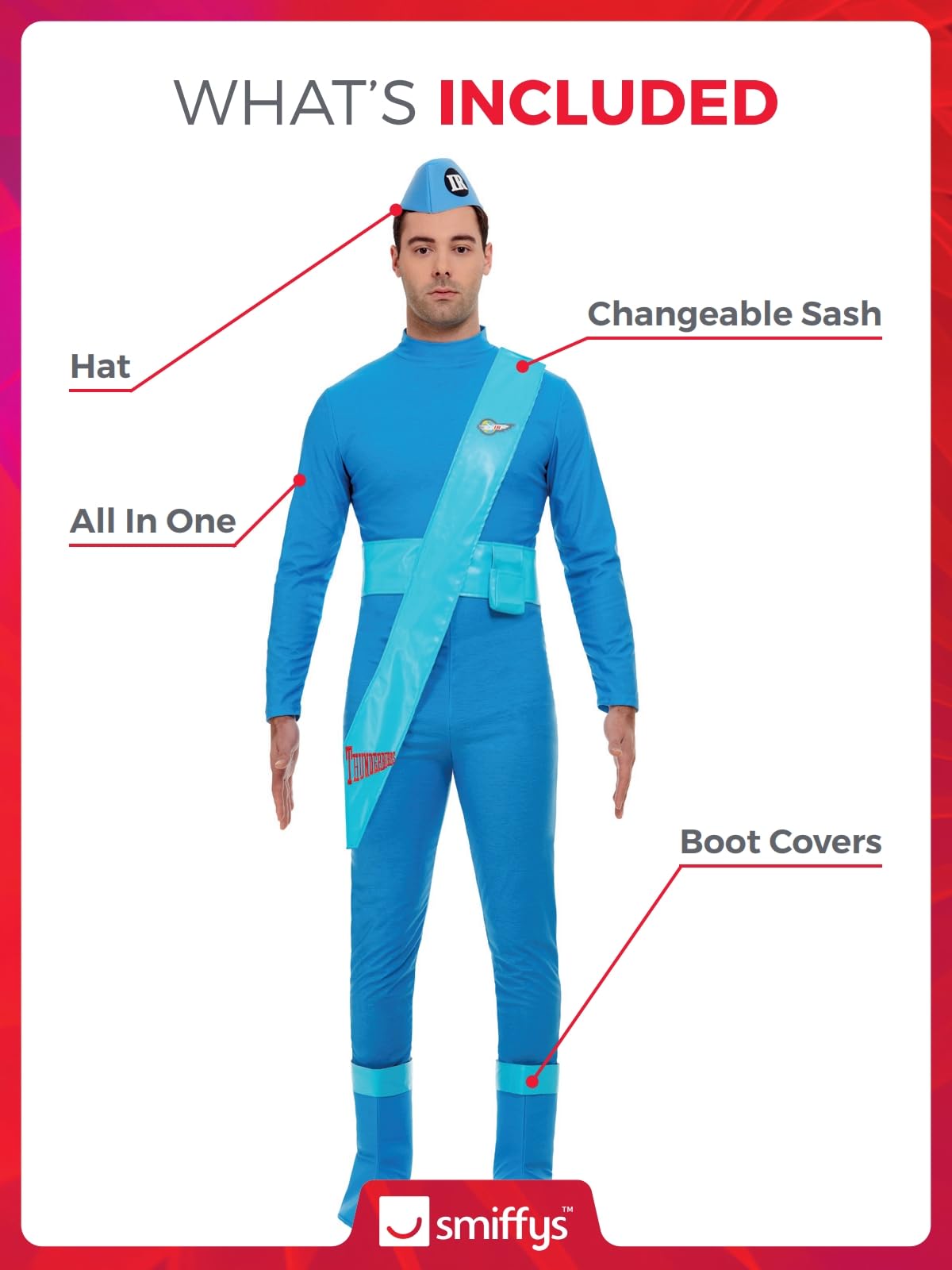 Smiffys Thunderbirds Scott &amp; Virgil Deluxe-Kostüm – Rollenspiel-Outfit für Erwachsene