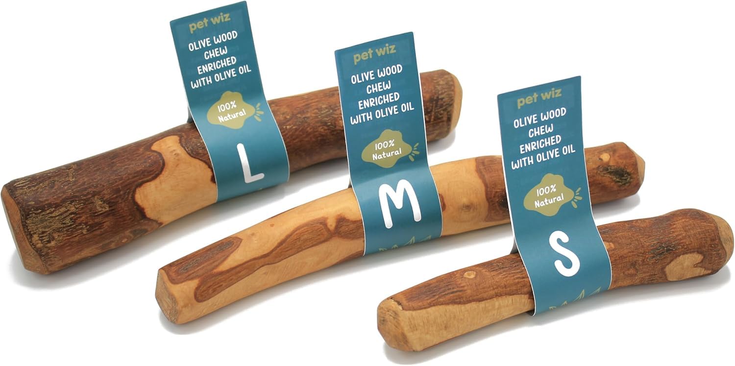 pet wiz Olive Wood Dog Chew Stick | Oral Hygiene & Mental Stimulation | Heavy Duty, Natural 5