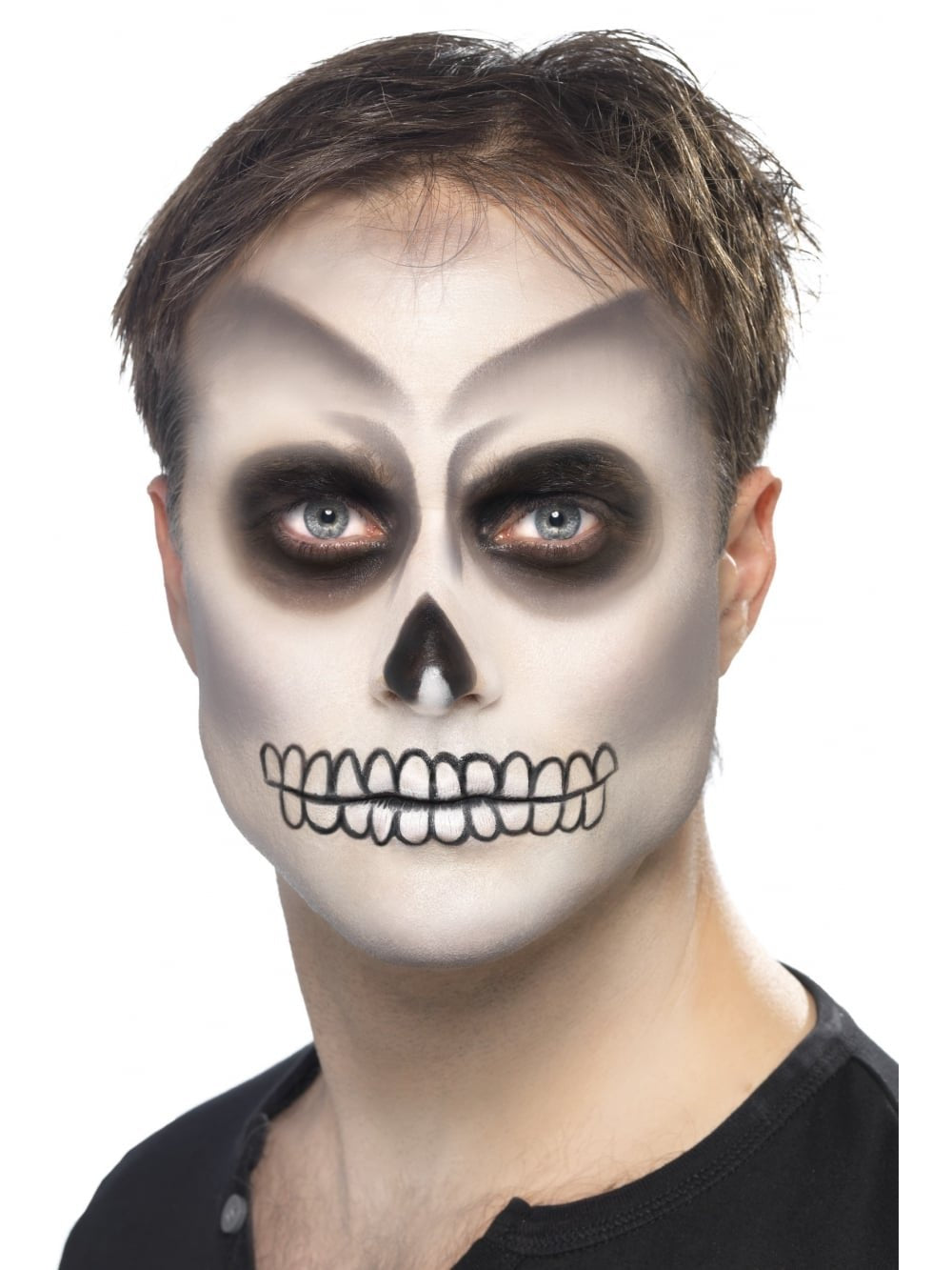 Smiffys Skeleton Make-Up Kit - Face Paint, Crayon & Sponge for Kids 4