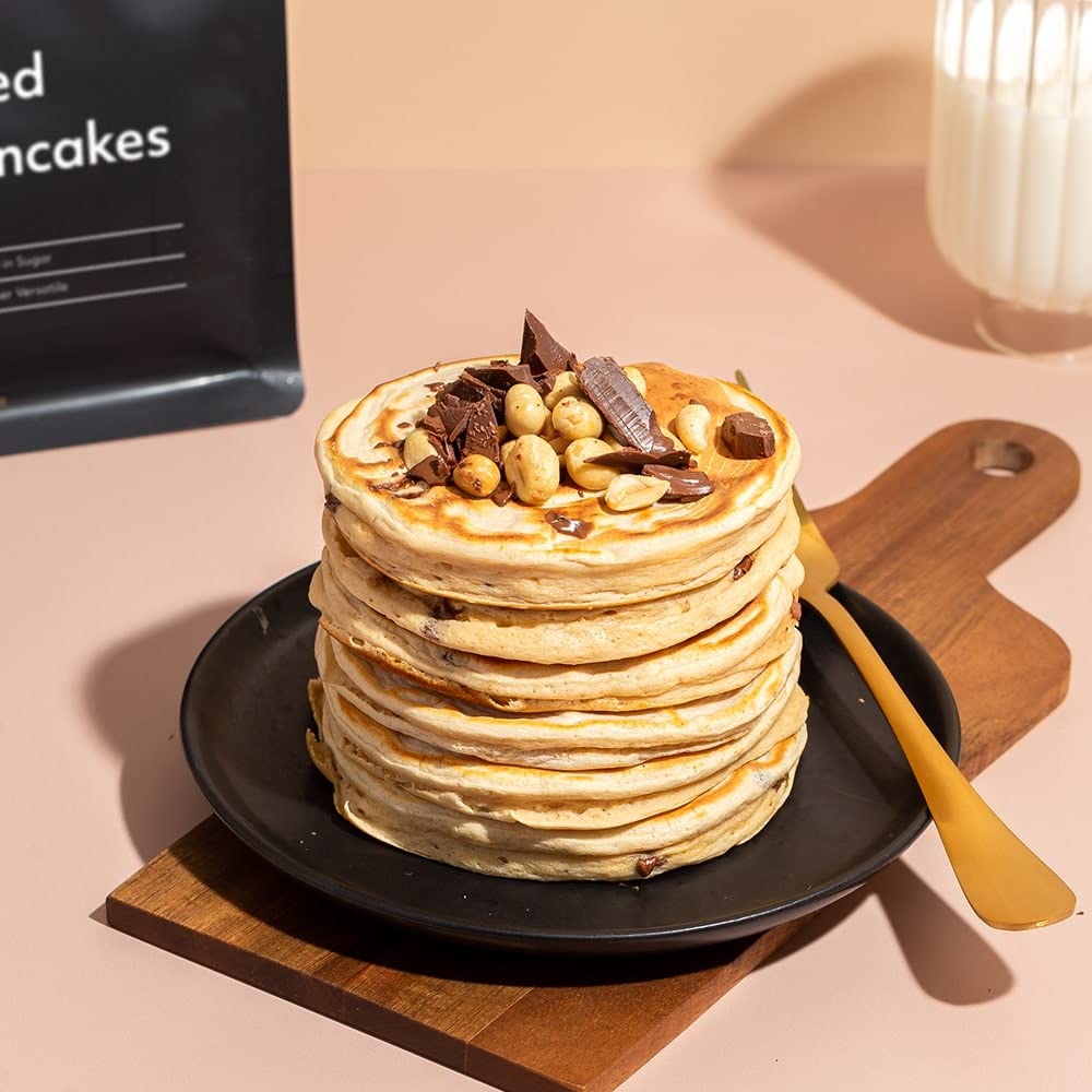 THE PROTEIN WORKS Loaded Protein Pancake Mix - High Protein, Low Sugar Breakfast Mix with Tri-Protein Blend
