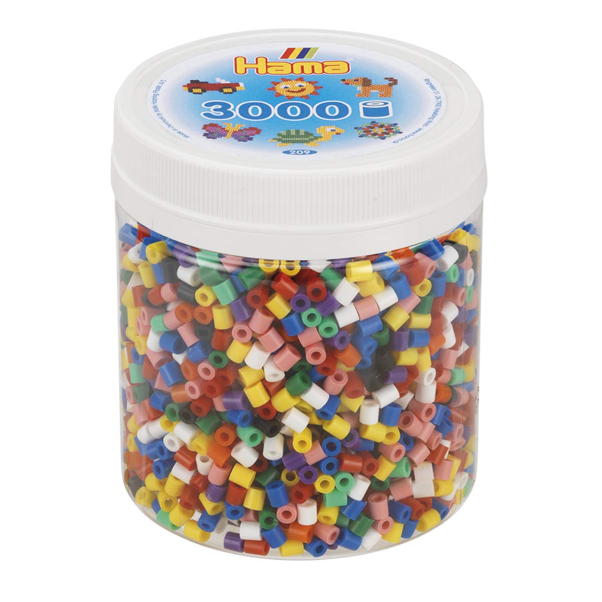 Hama Fuse Beads - Solid Mix 3,000 Pieces | Plastic Craft Material 1