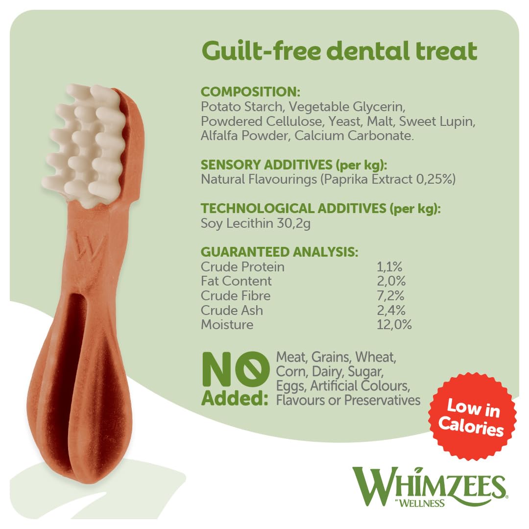WHIMZEES Natural Grain-Free Dog Dental Sticks for Medium Breeds | Hypoallergenic Vegetarian Chews | 900g Carton 4
