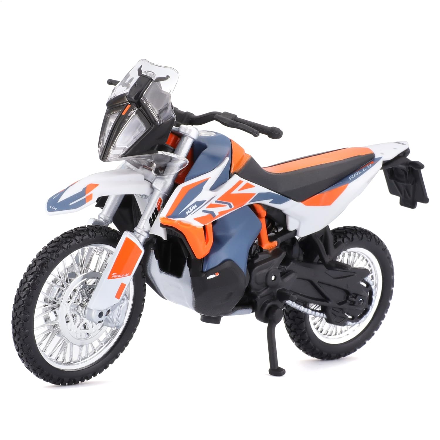 Bburago KTM 790 Adventure R Rally Motorbike Die-Cast Model - 1:18 Scale, White
