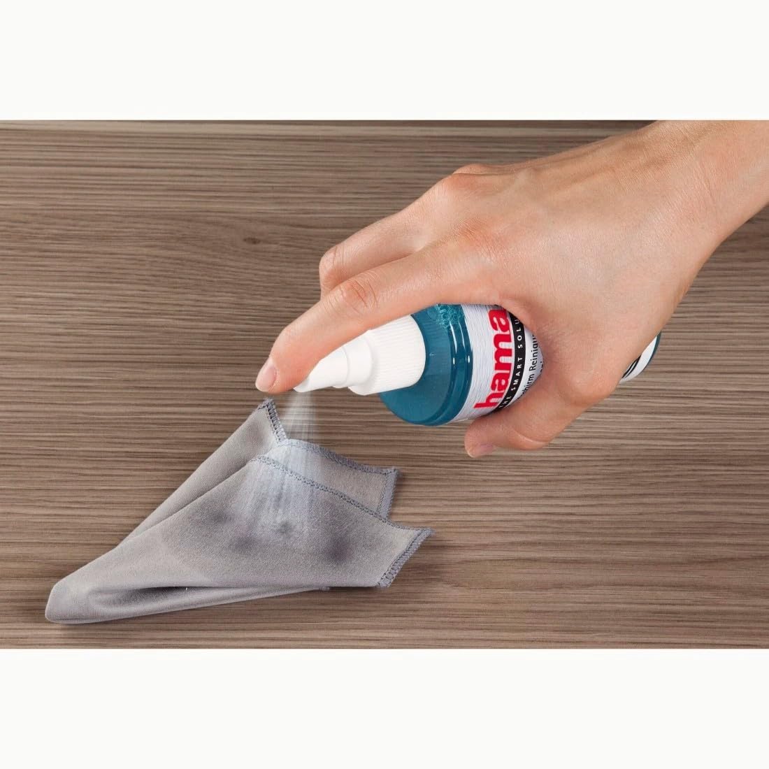Hama LCD/TFT Screen Cleaning Gel - 200 ml | Anti-Static | Includes Washable Microfibre Cloth 5