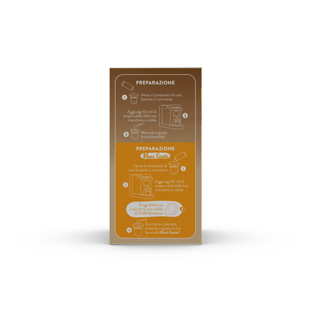Caffè Borbone Hazelnut Sticks, 80 Sticks (8 x 10) - Instant Hazelnut Cappuccino for Pod Systems