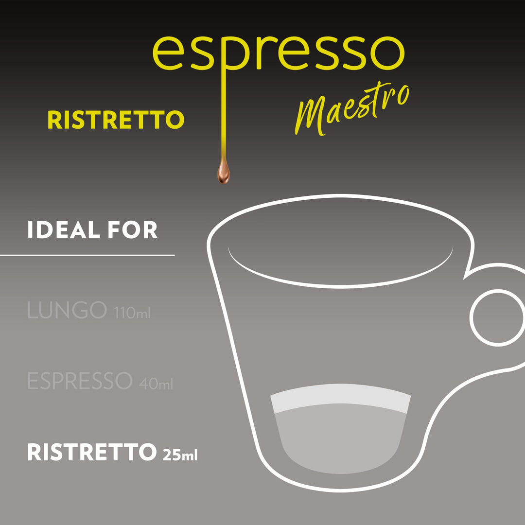Lavazza Espresso Maestro Ristretto - 100 Aluminum Capsules for Nespresso Original Machines