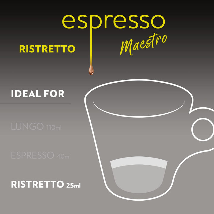 Lavazza Espresso Maestro Ristretto - 100 Aluminum Capsules for Nespresso Original Machines