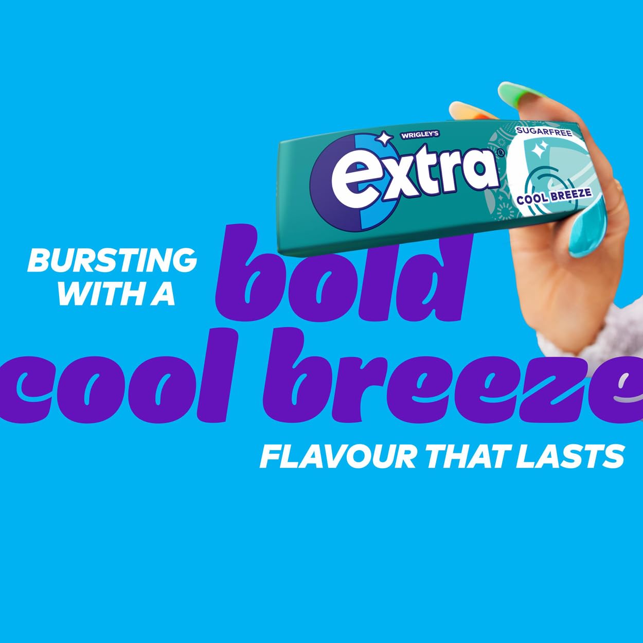 Extra Sugar Free Chewing Gum - Cool Breeze Flavour | 5 Packs of 10 Pieces 2