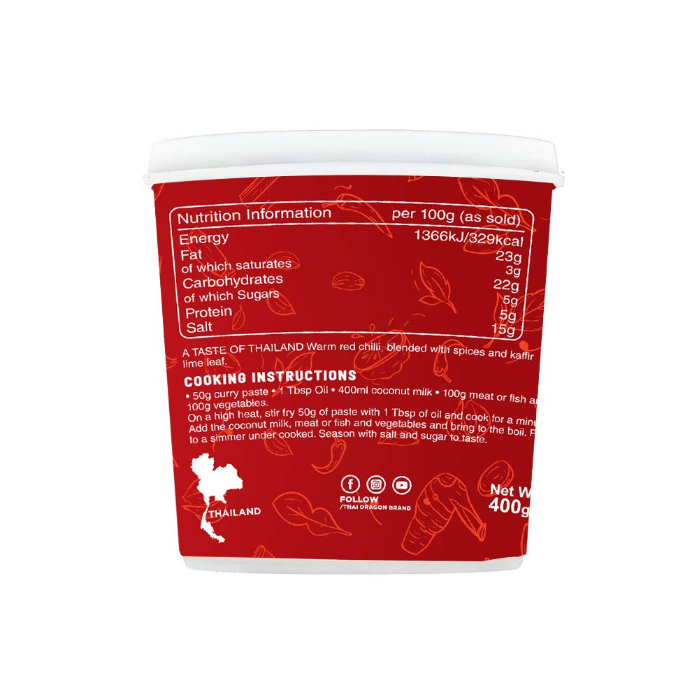 Thai Dragon - Red Curry Paste 400g Tub 2