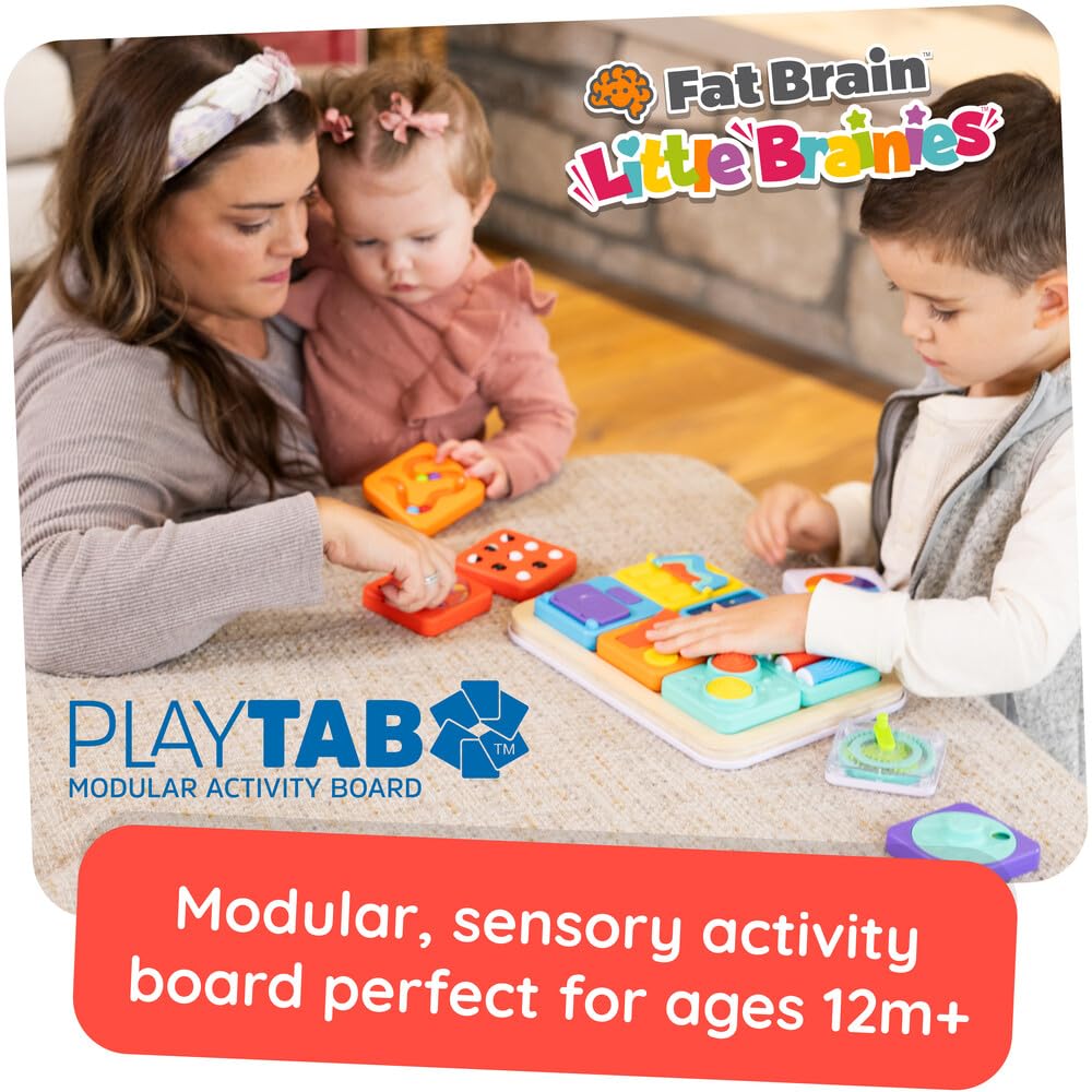 Fat Brain Toys PlayTab Essential Set - Magnetic Sensory Activity Board for Toddlers 12M+ 5