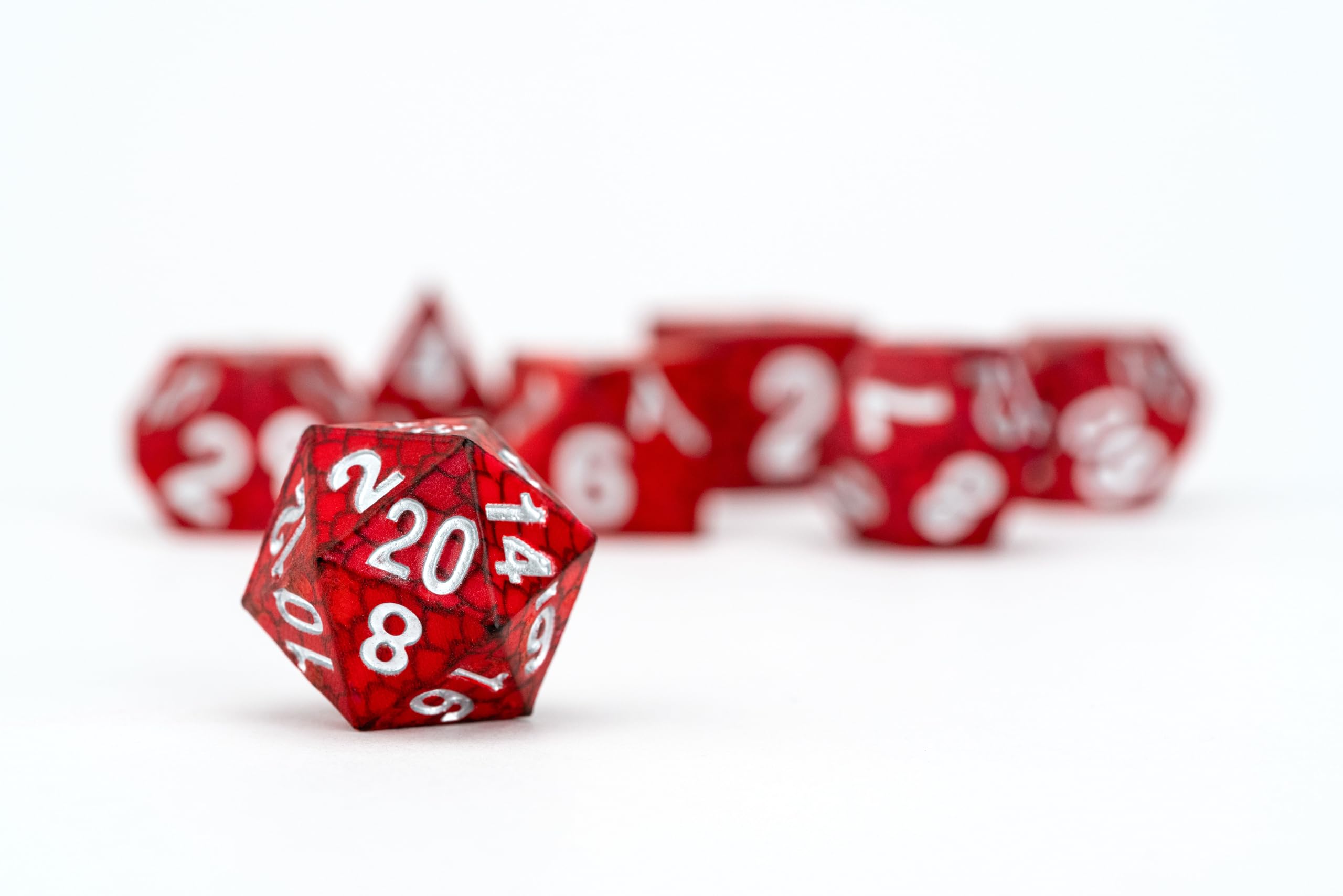 Metallic Dice Games Dragon Storm Red Dragon Scales Silicone Dice Set 3