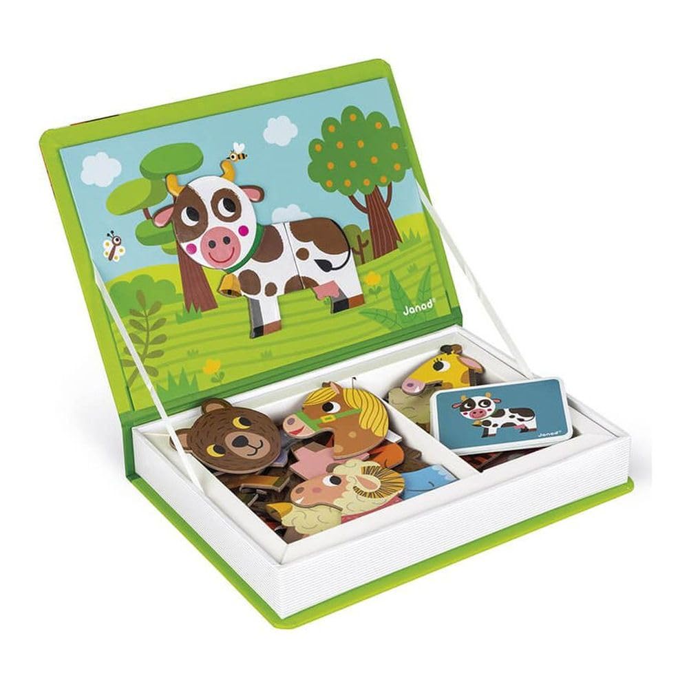Janod MagnetiBook Animals Educational Magnetic Game | Ages 3-8 | Includes 30 Magnets 1