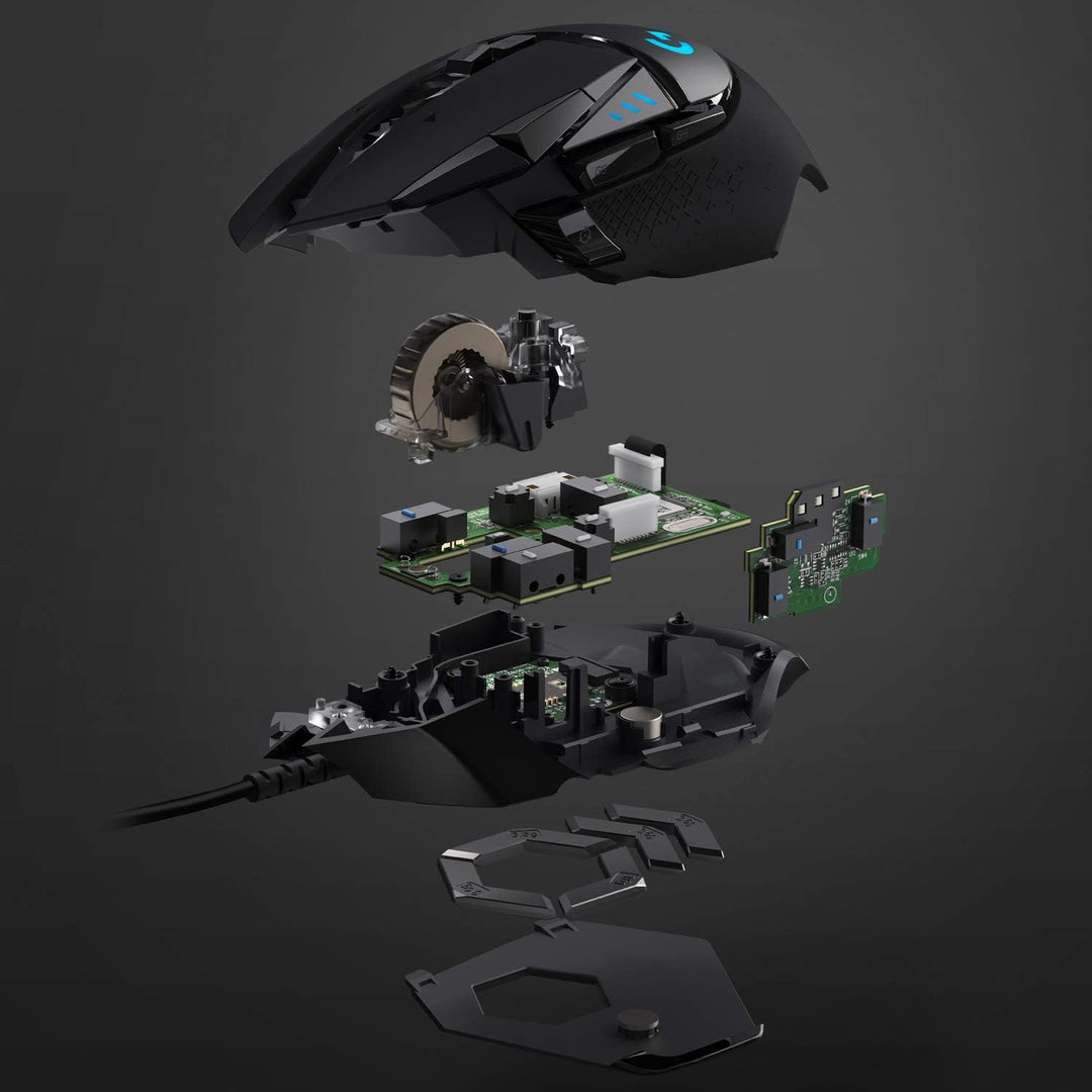 Logitech G502 HERO High Performance Wired Gaming Mouse - 25,600 DPI, 11 Programmable Buttons, Adjustable Weights, RGB LIGHTSYNC