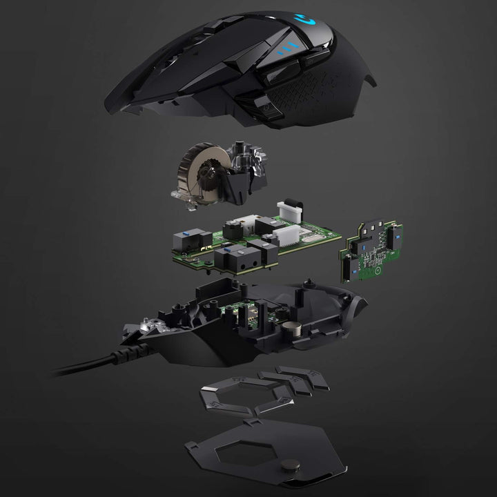Logitech G502 HERO High Performance Wired Gaming Mouse - 25,600 DPI, 11 Programmable Buttons, Adjustable Weights, RGB LIGHTSYNC