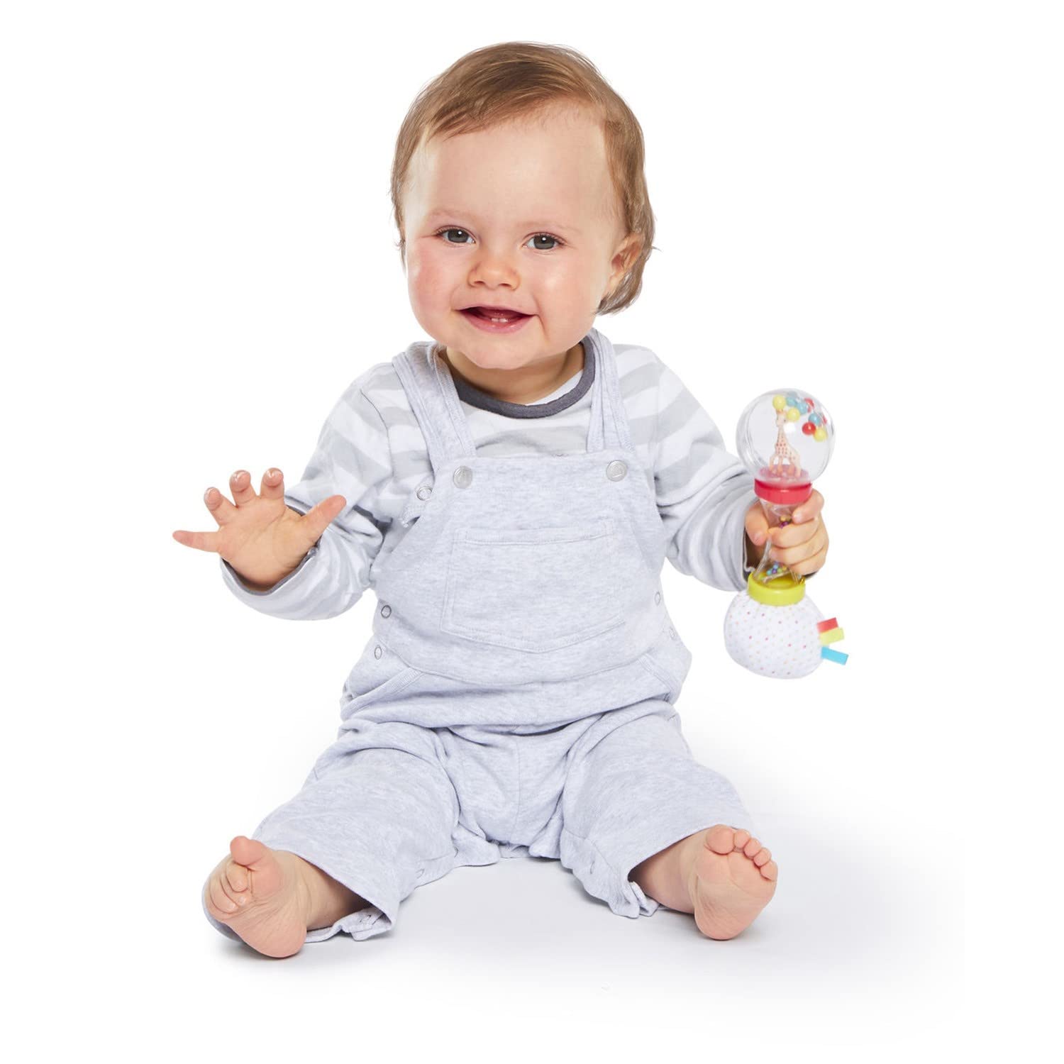 Sophie la girafe Soft Maracas Textured Baby Rattle Toy - Easy Grip Sensory Toy for 3 Months+ 4