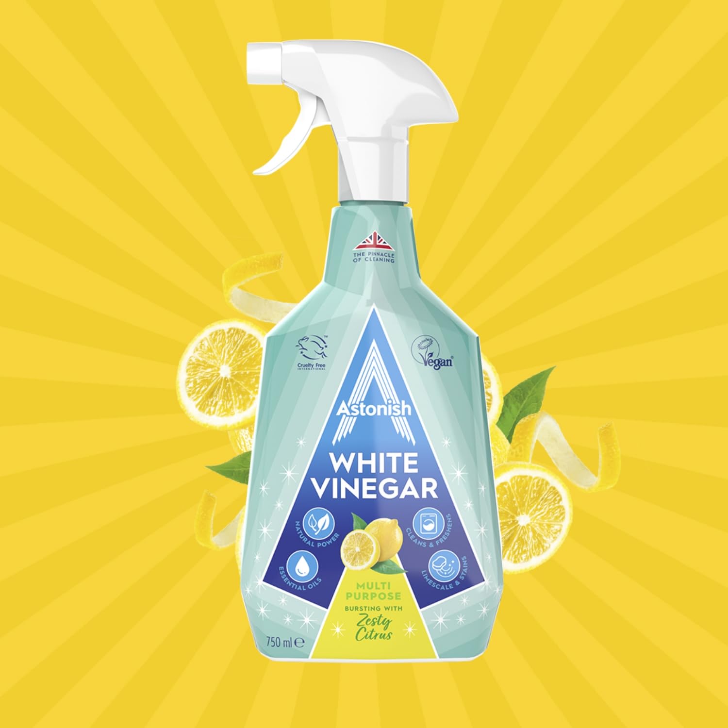 Astonish Multipurpose Cleaning Spray with White Vinegar - 750ml Lemon Scent