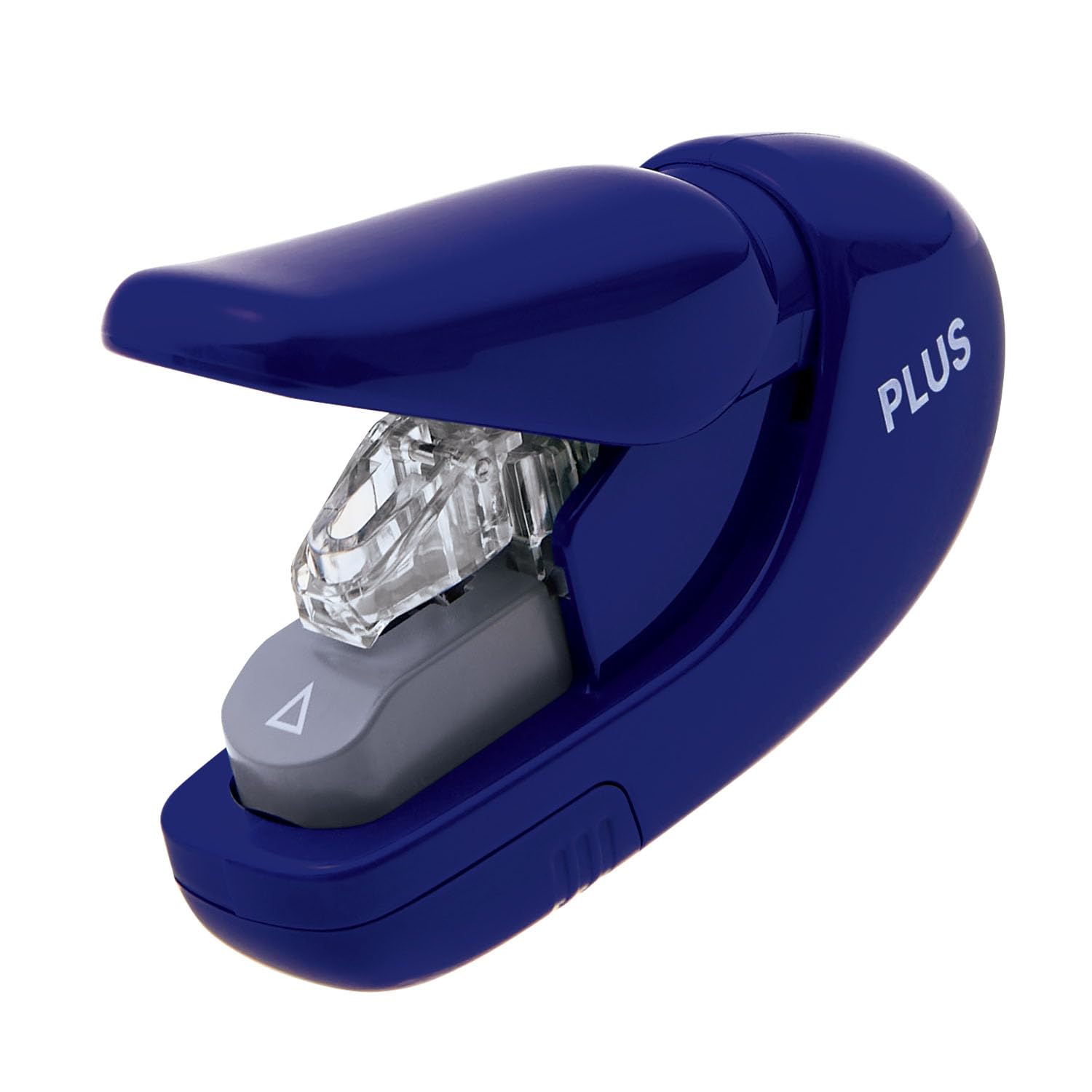 PLUS Desktop Stapler - Staple-Free, 5 Sheet Capacity, Blue | Power Assist Mechanism 1