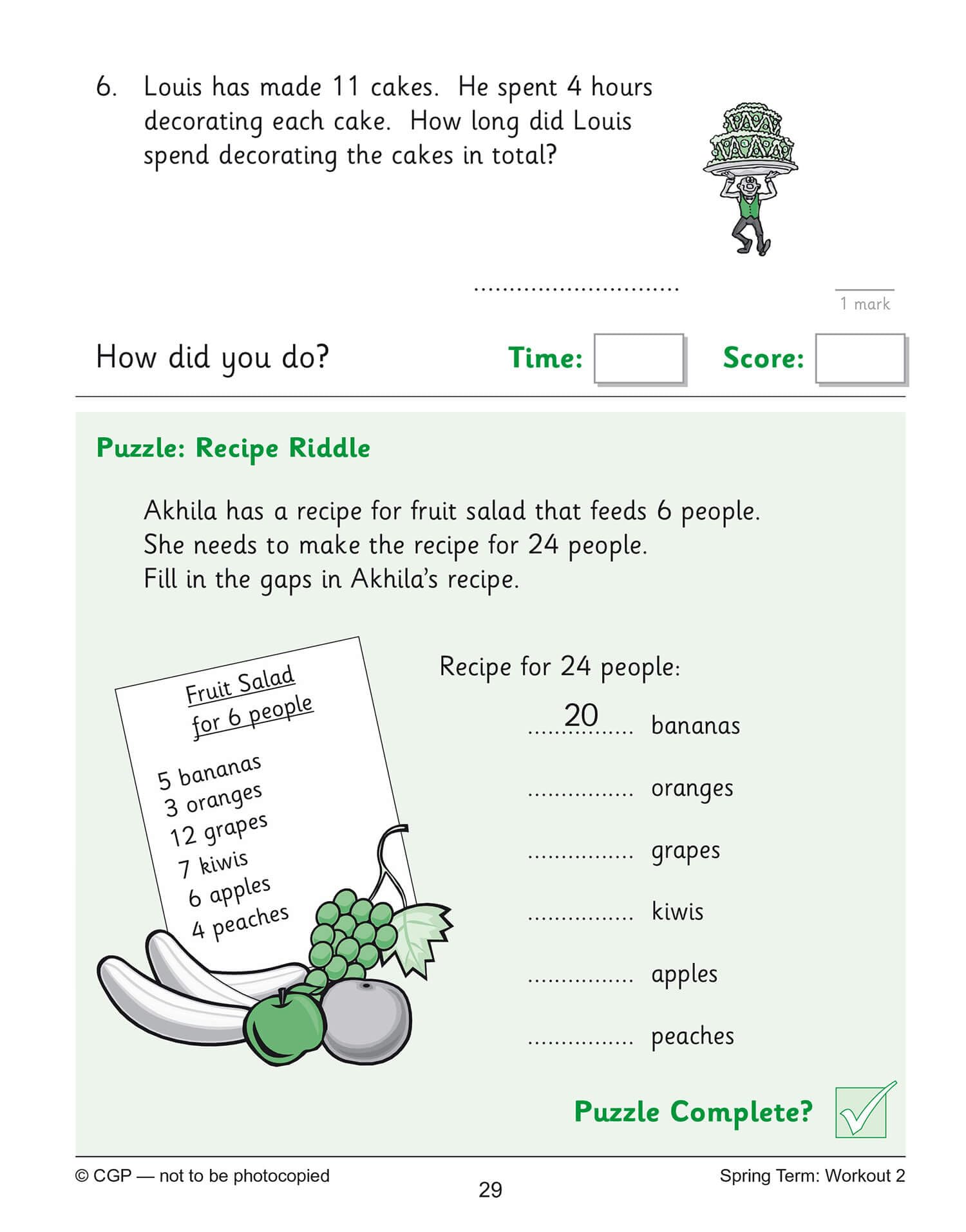 CGP KS2 Maths: Times Tables 10-Minute Weekly Workouts - Year 3 Study Aid | Ages 7-8 | 88 Pages 5