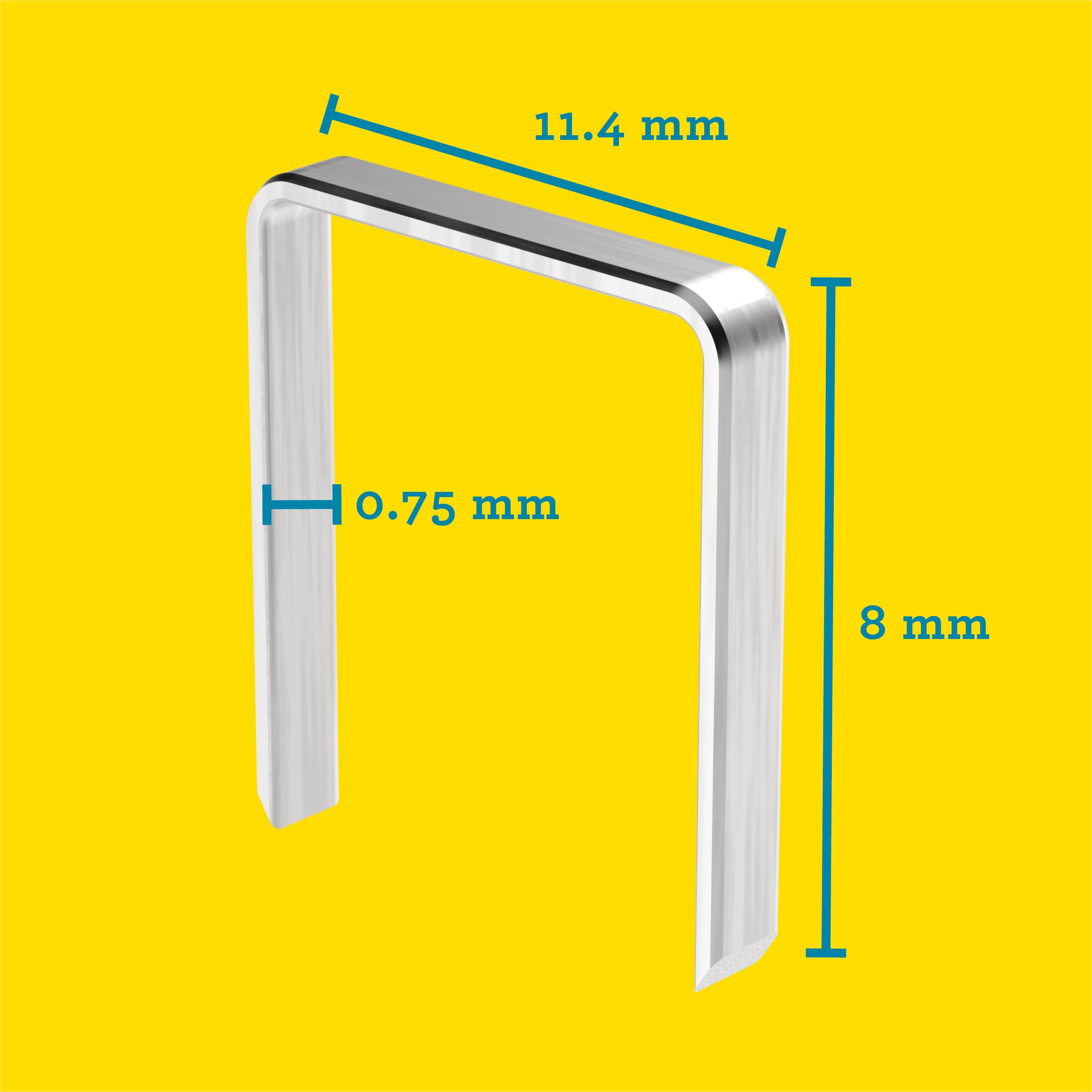 Rapid No.53 High Performance Staples - 8mm Leg Length, Galvanised, 2500 Pack | Model 11857025 2