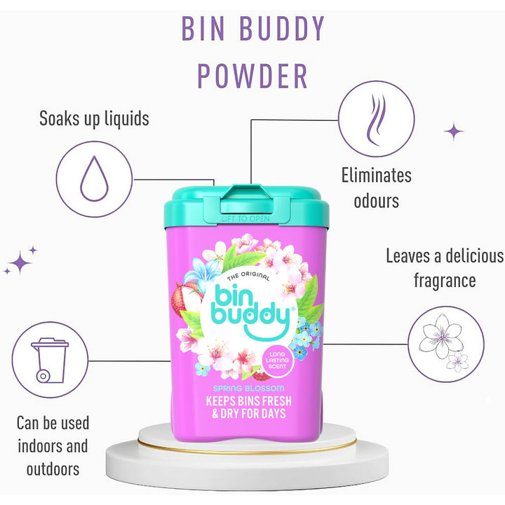 Bin Buddy - Fresh Spring Blossom Bin Freshener Deodoriser Powder (450g)