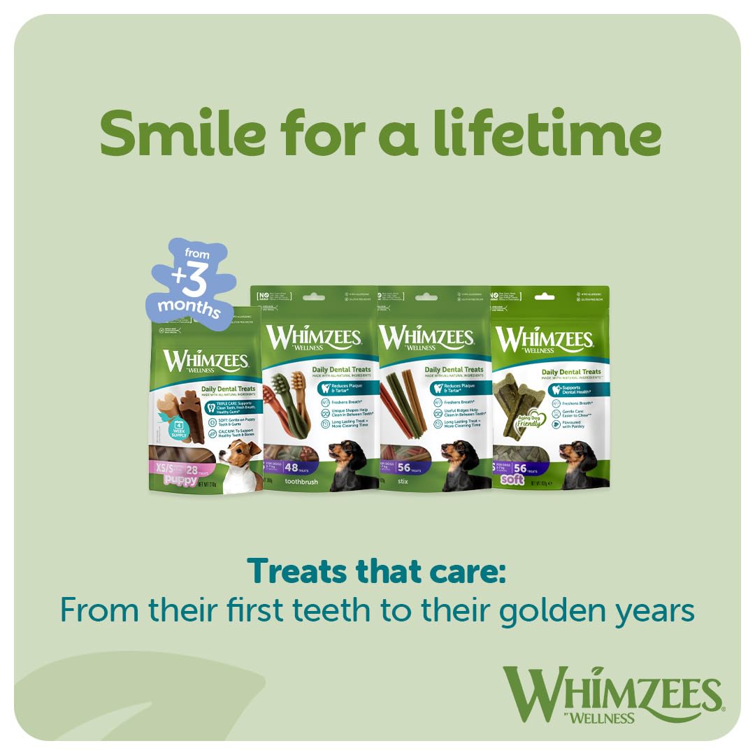 WHIMZEES Soft Dental Sticks for Extra Small Dogs - 56 Count, Parsley Flavored, Grain-Free 8
