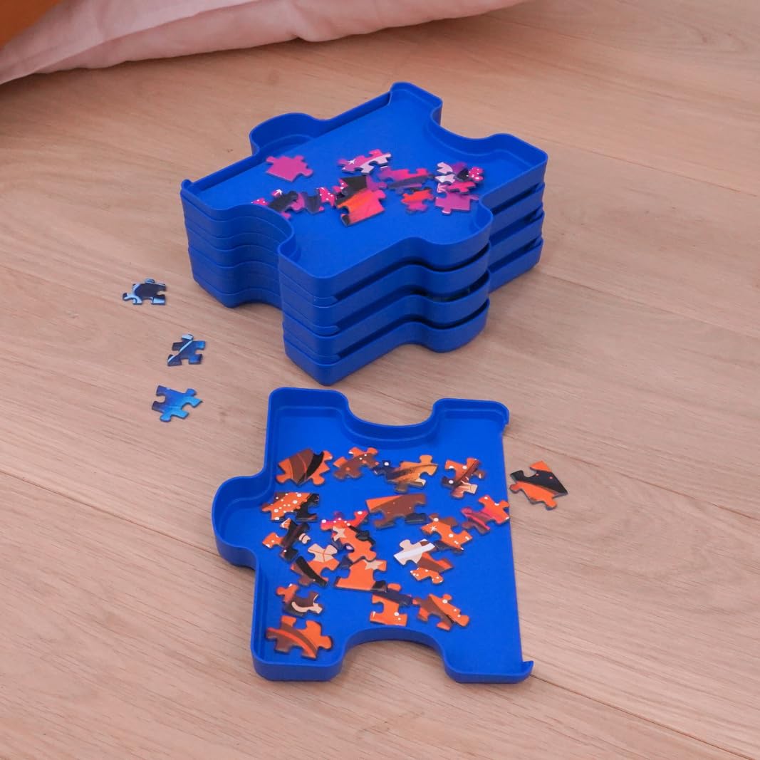 Ravensburger Puzzle Sorting Trays - Sort & Go Accessory for Puzzles up to 1000 Pieces | Stackable Plastic Trays