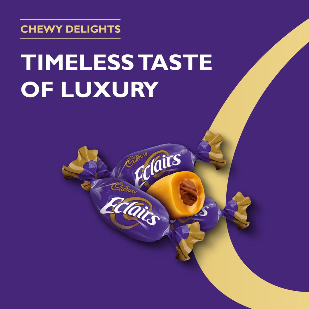 Cadbury Eclairs Chocolate Bag, Caramels with Milk Chocolate Centres, 12-Pack