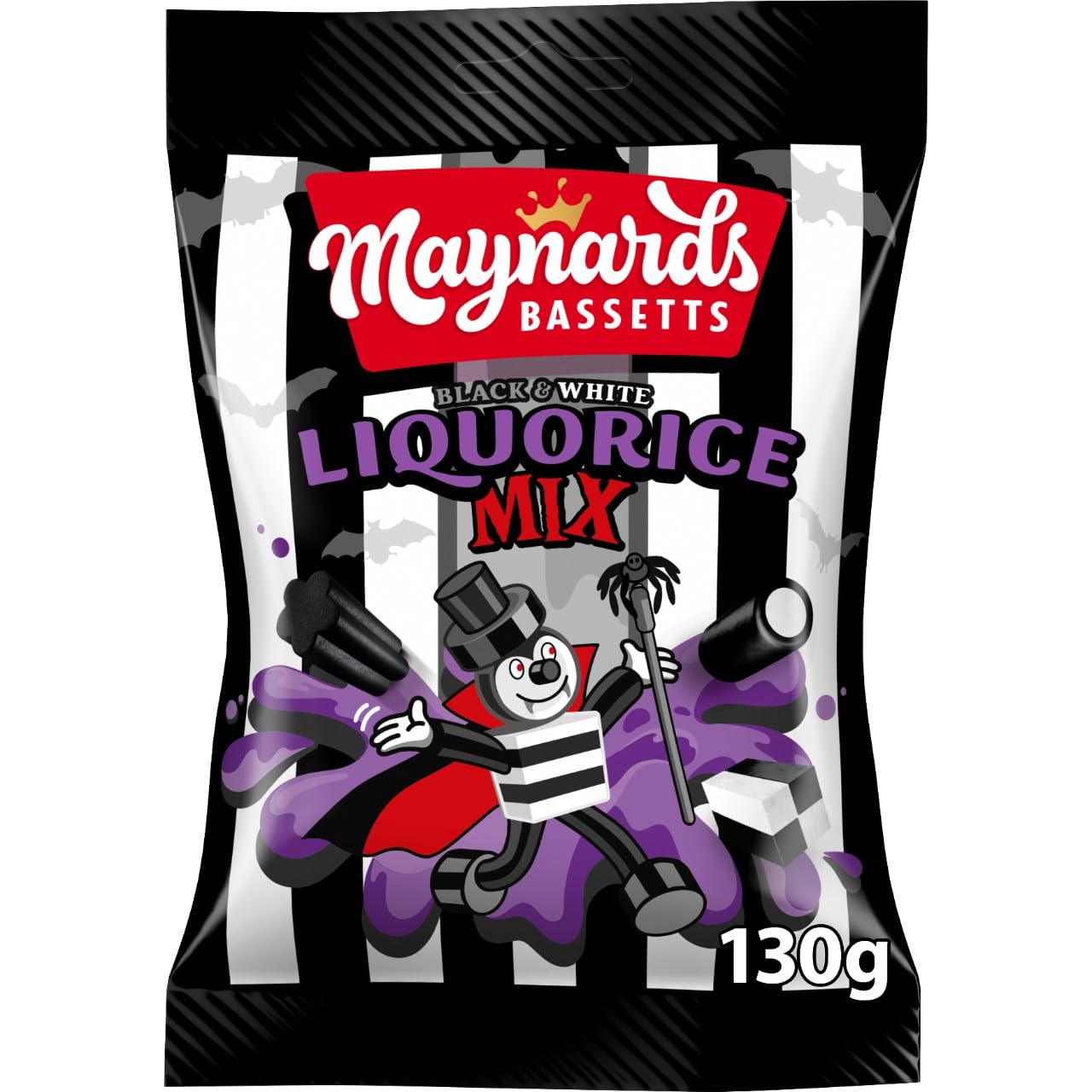 Maynards Bassetts Black & White Liquorice Mix - 10 Pack Halloween Treat Assortment 2