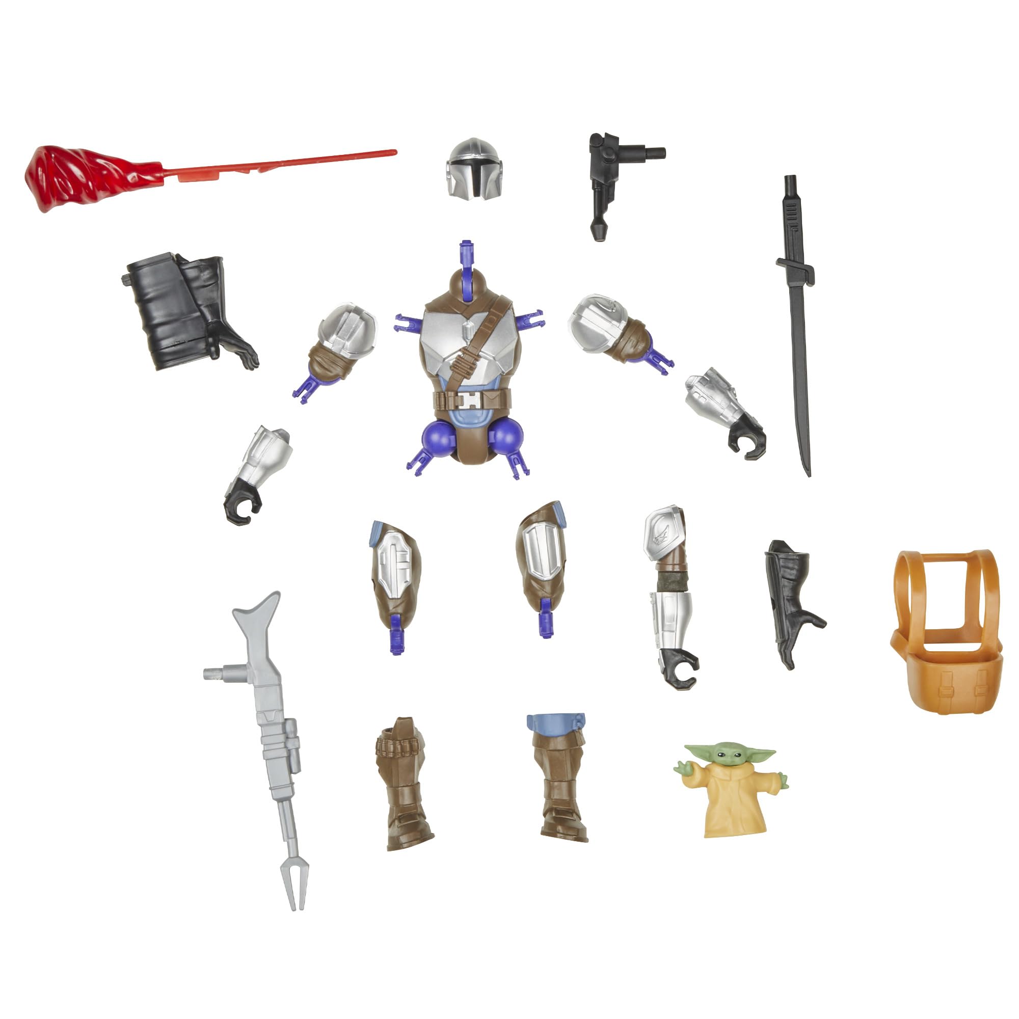 Star Wars MixMashers The Mandalorian & Grogu Deluxe Action Figure Set | Mix & Match Customization 2