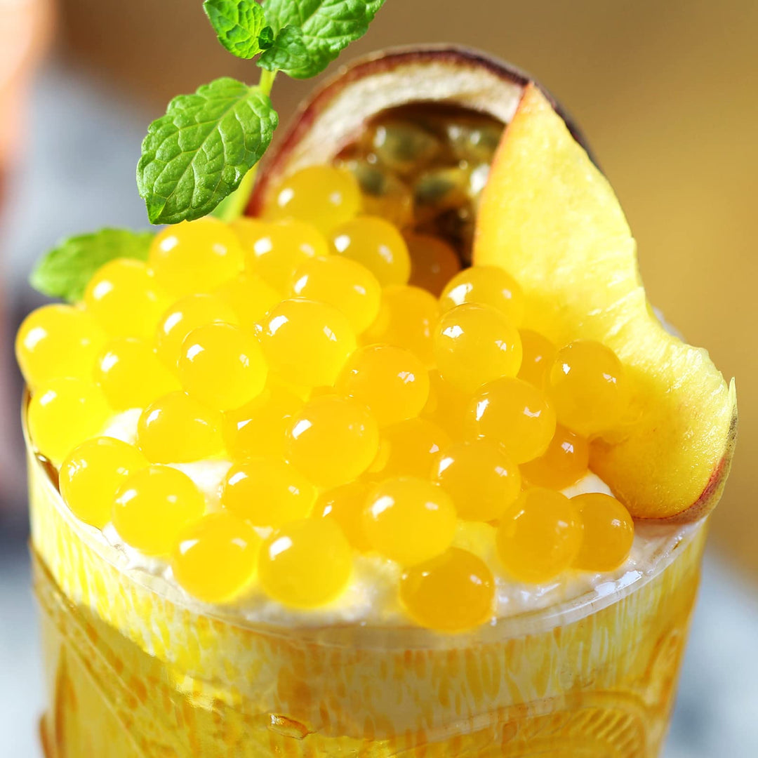 The *TeaShed Fruit Bubble Tea Kit Gift Box - 6 Servings with Mango, Strawberry, Peach & Cherry Boba