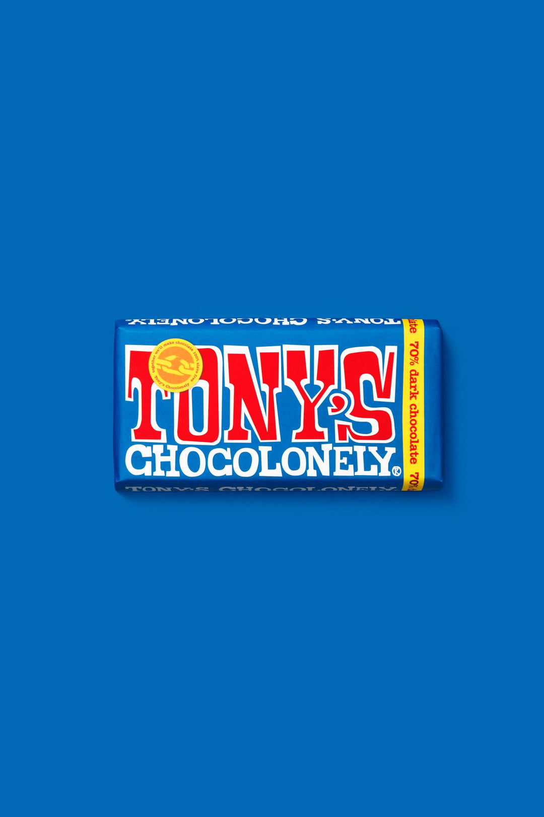 Tony's Chocolonely Dark Chocolate Bar 70% Belgian Fairtrade - 180g, Vegan, Gift