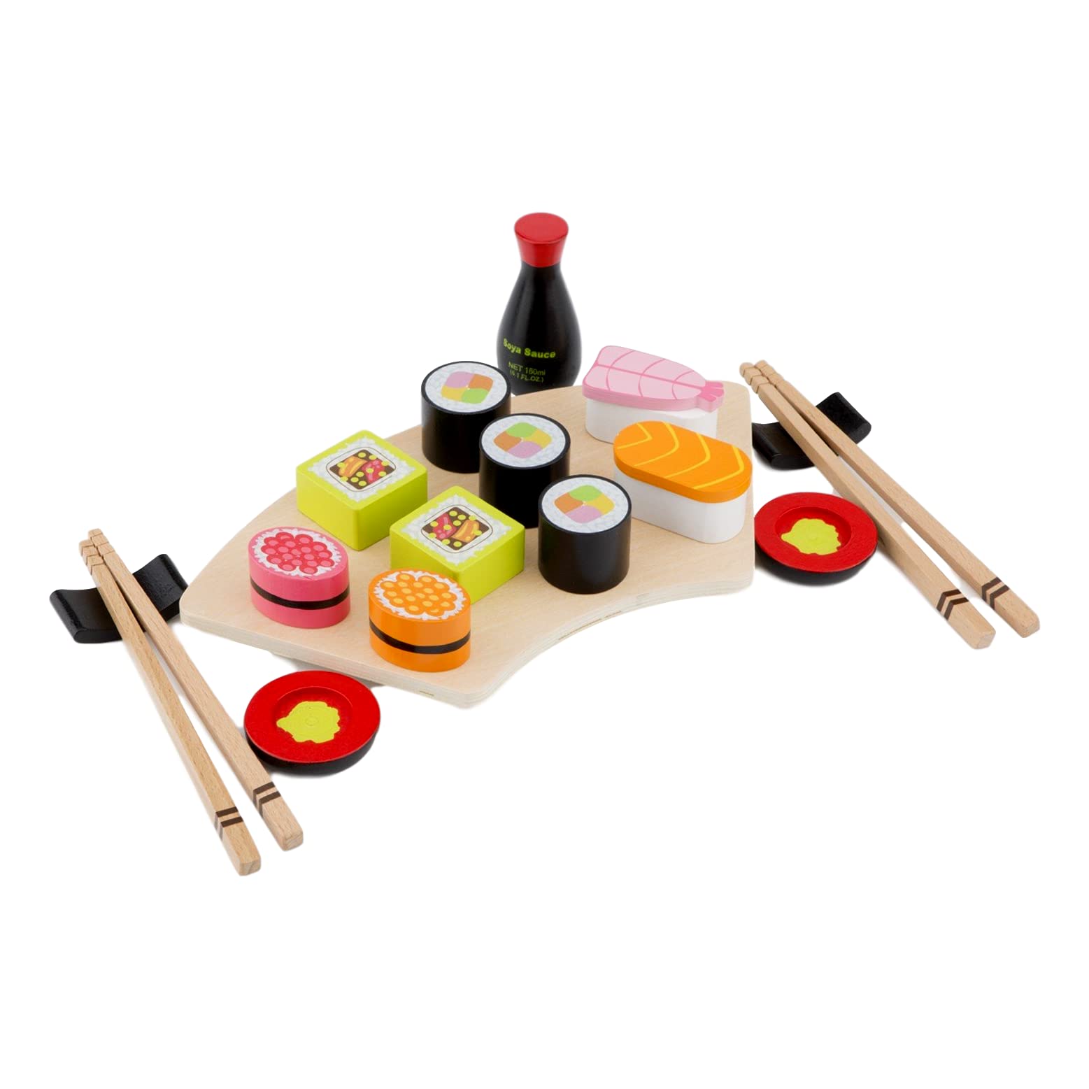 New Classic Toys Wooden Sushi Pretend Play Set - Educational Role Play for Kids 3+ 1