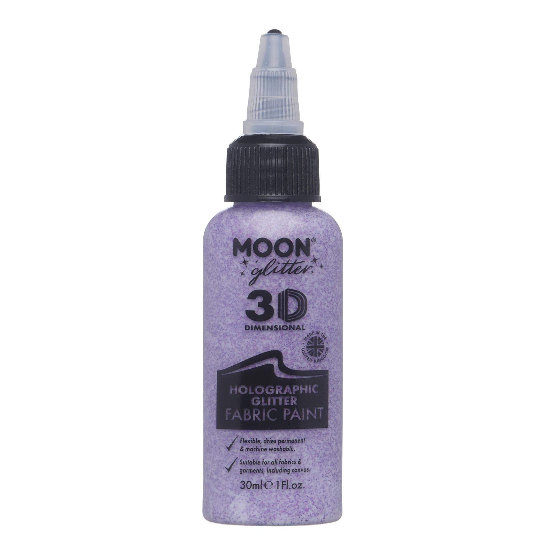 Moon Glitter - Holographic Glitter 3D Fabric Paint - 30ml - Purple