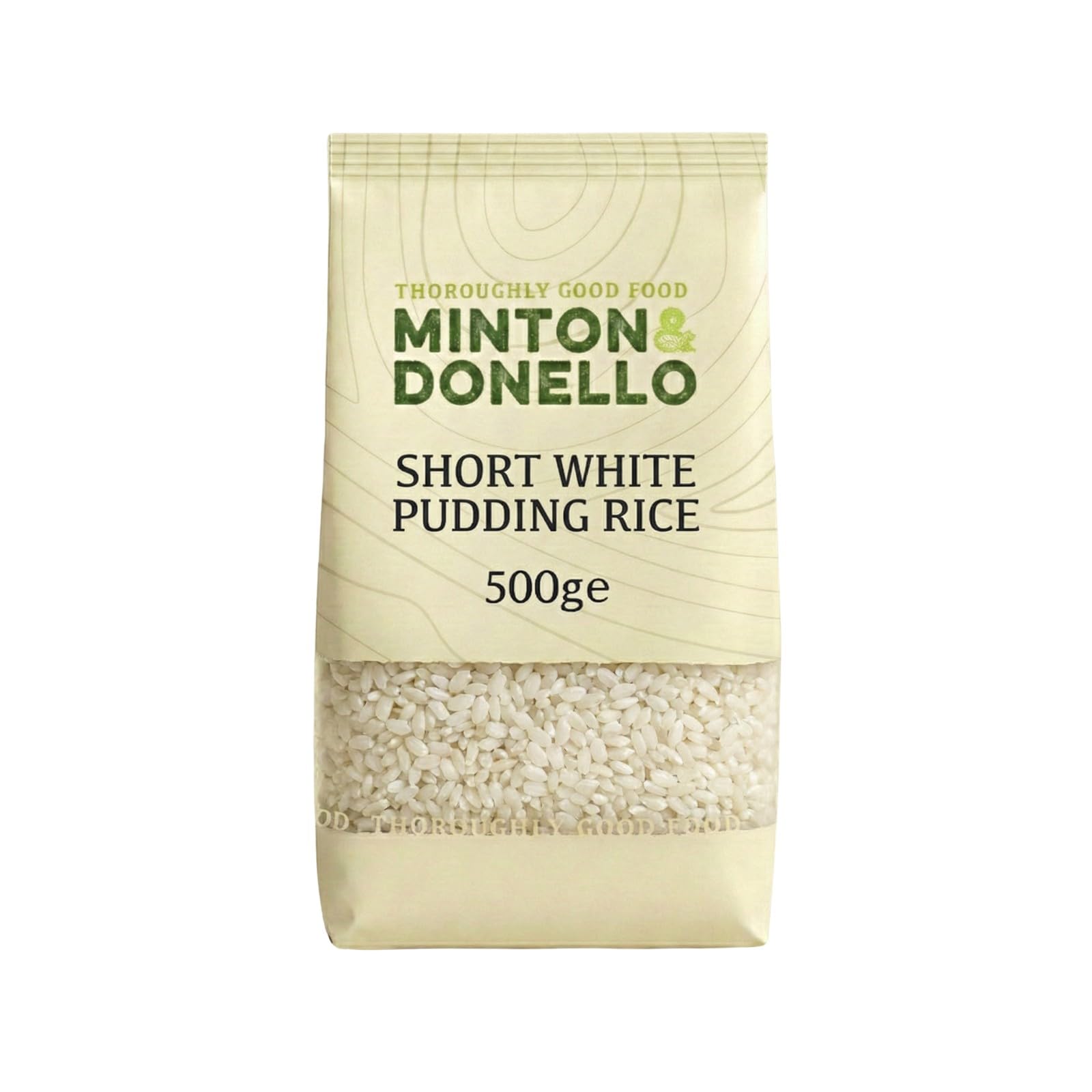 Minton & Donello Short White Pudding Rice - Creamy Texture, 500g Pack 1