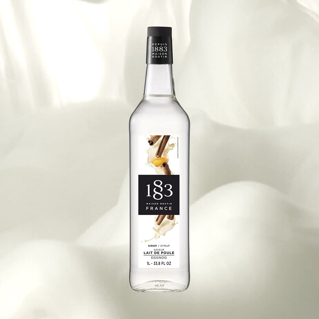 1883 Maison Routin - Eggnog Syrup for Hot Drinks & Cocktails Glass Bottle 1L