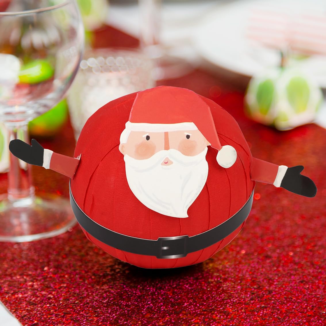 Talking Tables Pass the Parcel Christmas Kids Game - Santa Wonderball with 12 Jokes & 10 Mini Surprises 1