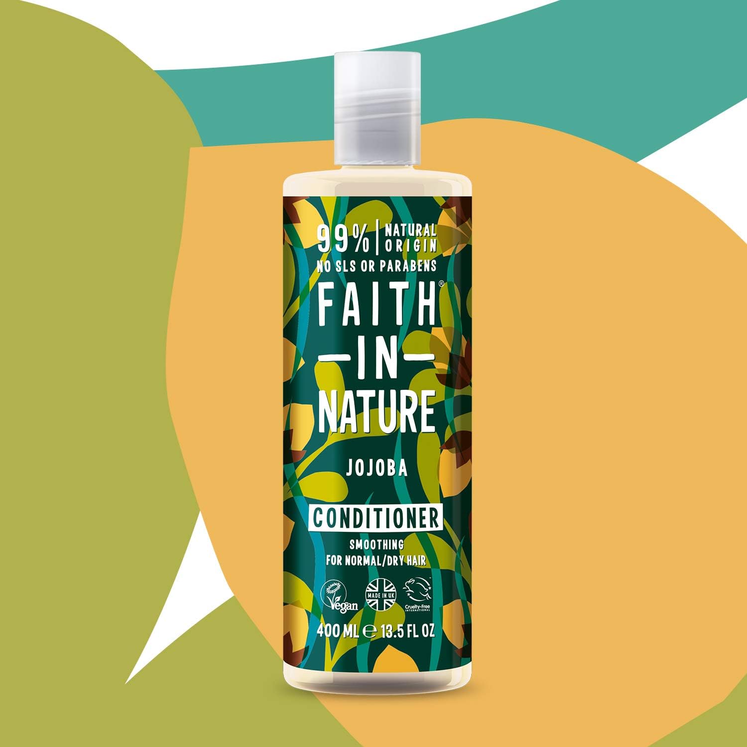 Faith In Nature Jojoba Conditioner - Smoothing Vegan Formula for Dry Hair (400 ml) 3