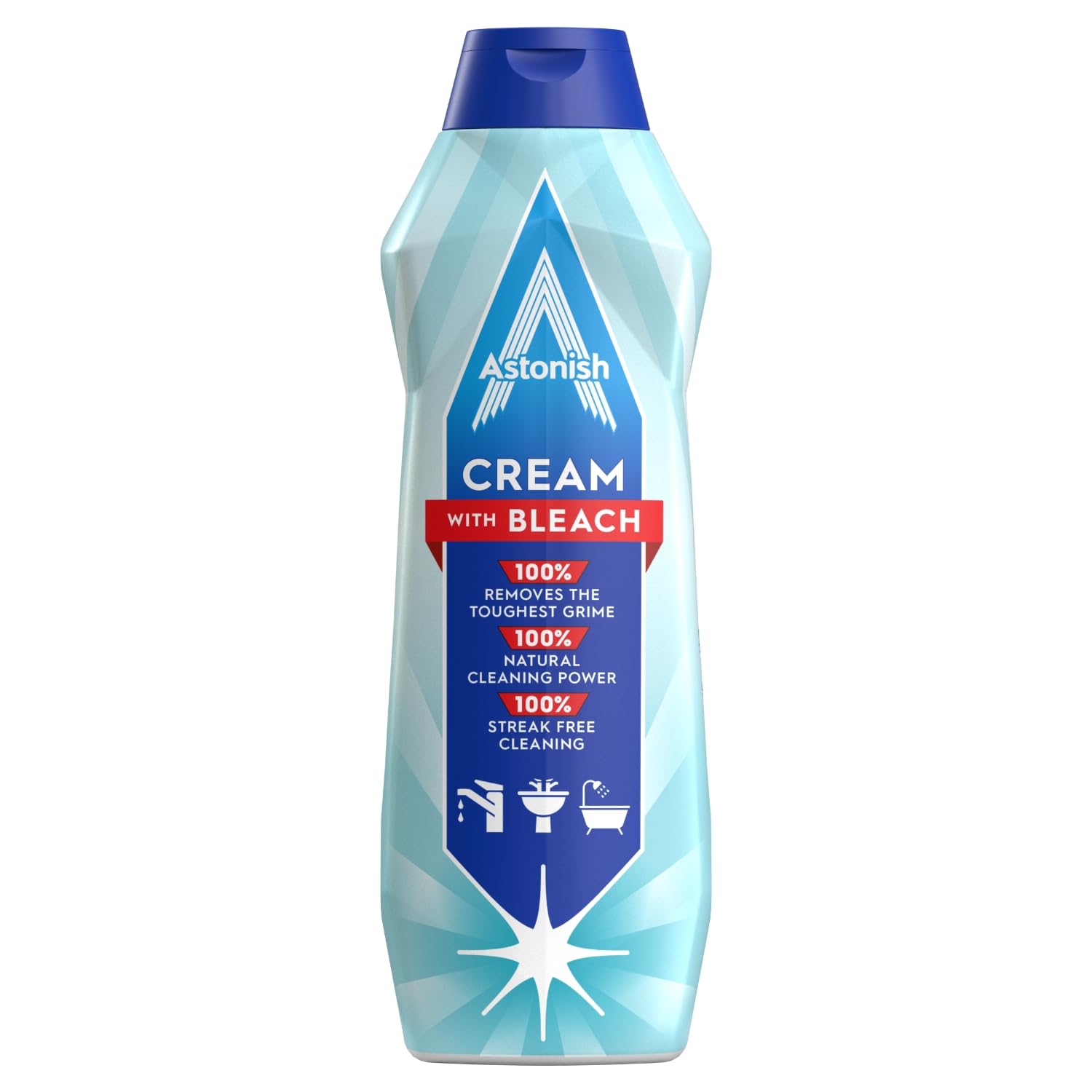 Astonish Multi-Purpose Deep Cleaning Cream Cleaner with Bleach | 500ml | Kills Bacteria 1