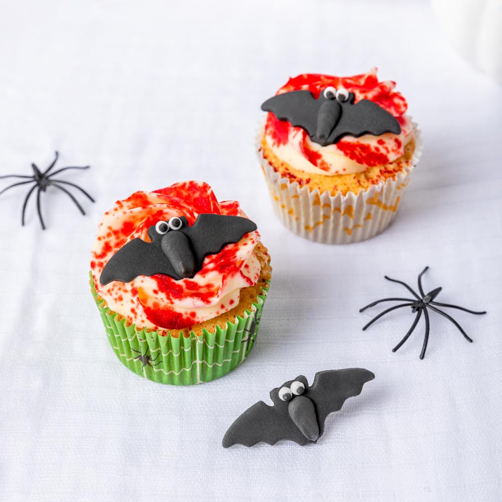 Anniversary House - 6pcs Halloween Vampire Bats Edible Cake Toppers