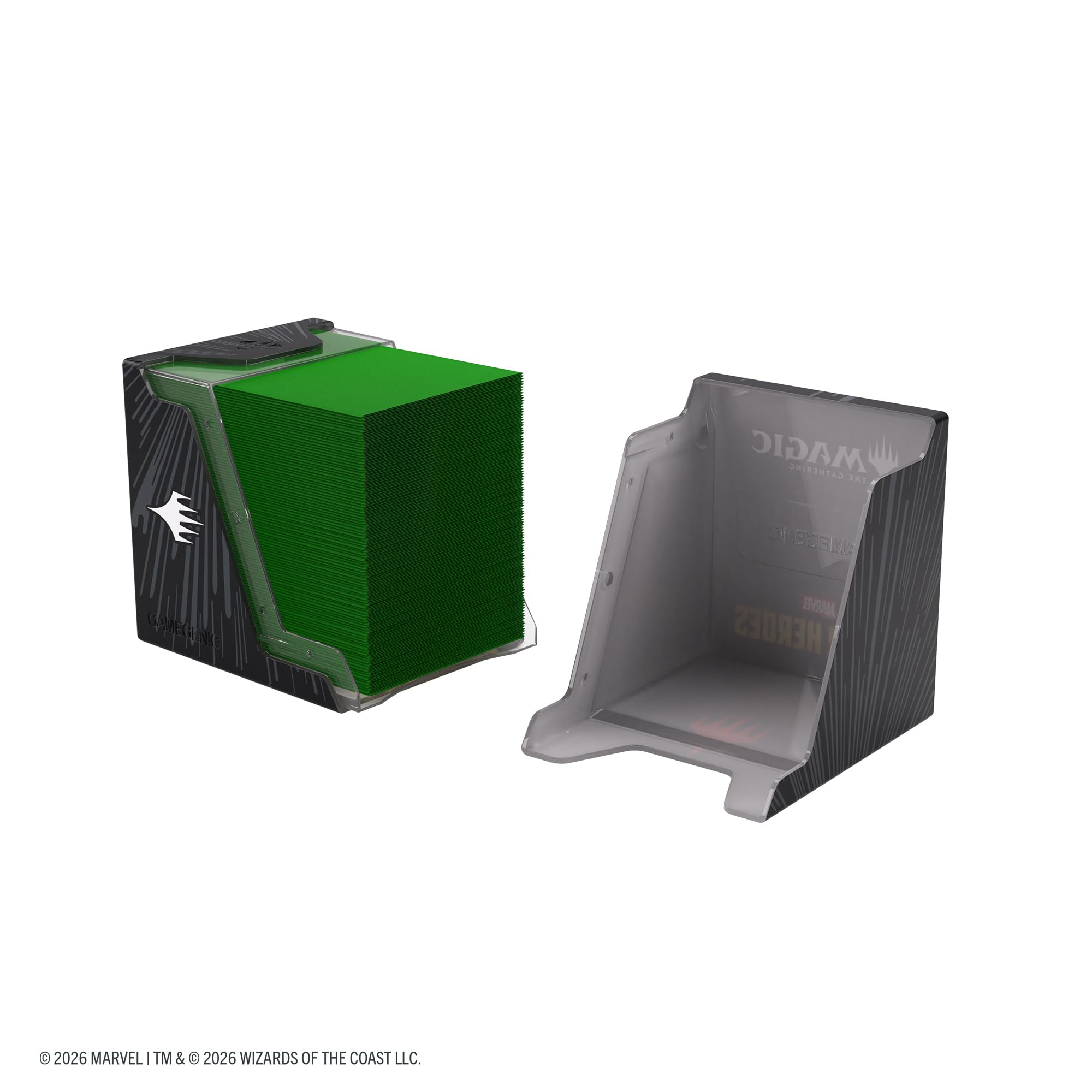 Gamegenic Bastion 100+ XL Deck Box - Holds 100 Double-Sleeved Cards | Marvel Super Heroes Comic Burst Black 5
